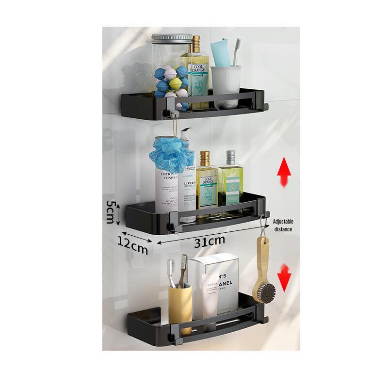 FaBao 304 Stainless Steel Punch-Free Wall-Mounted Bathroom Storage Rack One Size