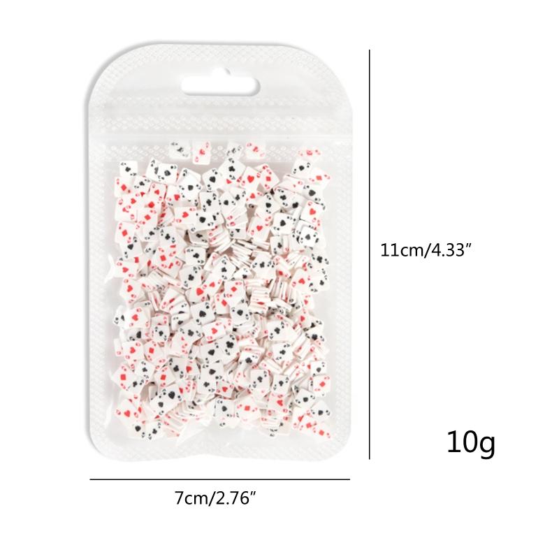 Playing Card Slices Charms for Resin  Slime Making Pieces Sticker for DIY Crafts Nail Art Cellphone Decor