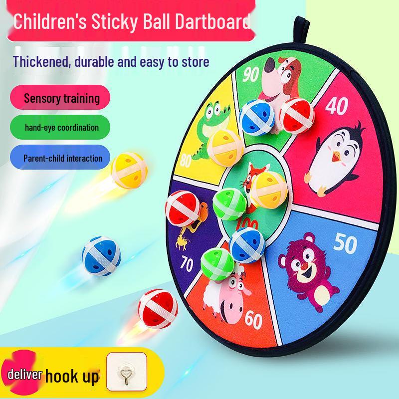 Dartboard Sticky Ball Toy for Kids: Sports, Educational, Parent-Child Fun
