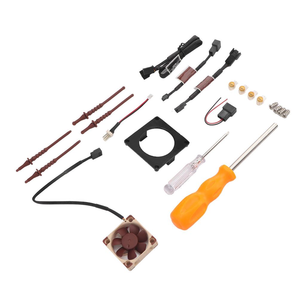 Fan 3D Print Mount Kit Efficient Heat Dissipation Game Console Cooling Fan Mount Kit for Gamecube Noctua Black