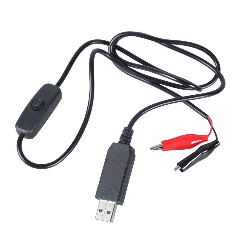 USB 5V To 1.5V Power Supply Clip Cable AA LR03 LR6 LR14 LR20 Battery Replace 1Pc 1.5V Battery Alligator Clips Cable