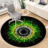 1pc Abstract Artwork Chair Carpet for Office, Round Non Slip Durable Large Size Office Carpet, Suitable for Office