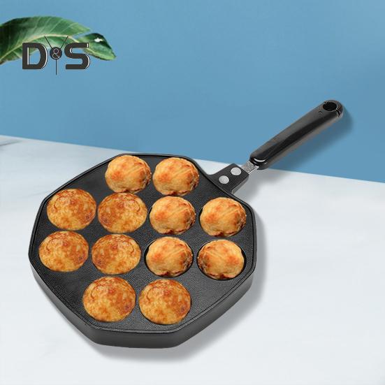 Takoyaki Grill Pan Plate 12 Holes Non-Stick Cooking Grill Baking Pan Octopus Ball Baking Tray for Squid Balls Pancakes