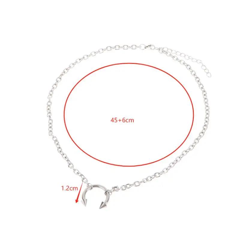 Retro Hip-hop Style Titanium Steel Necklace Party Punk Rivet Pendant Unisex Choker Gothic Y2K Jewelry