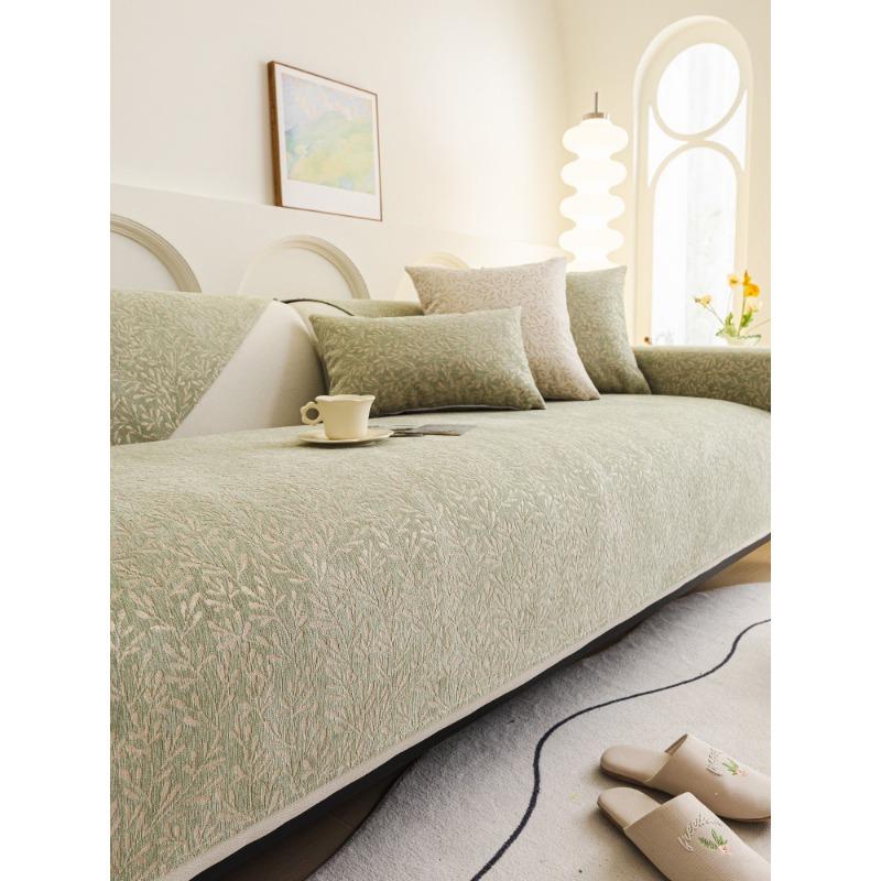 

Однотонная высококачественная диванная подушка Four Seasons Универсальная нескользящая подушка для сиденья Кожаный чехол для дивана Полностью покрытая тканью 70*70cm