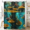 Underwater World Shower Curtain Blue Ocean Corals Fish Bath Room Decor Customizable Printing Waterproof Home Improvement Decorat