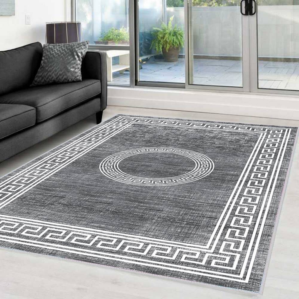 

Ковер с принтом Rovigo Home моющийся RVGHOME0009-SD583 50x80 серый
