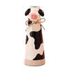 Artistic Resin Table Decoration Cute Animal Vase, Farmhouse Decorative Flower Holder for Home Hand Carved Ornaments Office Decor Pig/Cow/Sheep/Chicken