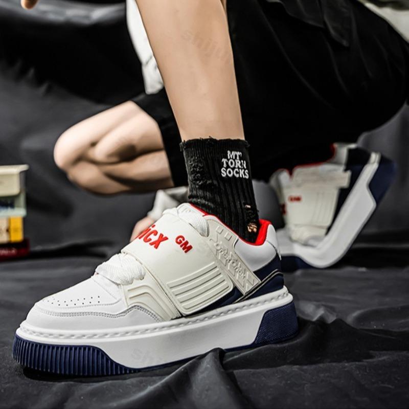 Fashion 2025 Spring New Niche Design Thick Sole Casual Shoes for Men Fashion Trend Comfortable Low Top Shoes Color Block Chunky sneakers