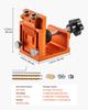 VEVOR Pocket Hole Jig Kit, 12 Mm To 48 Mm Adjustable, Jig Pocket Hole System with Step Drill, Hex Wrench, Drill Stop Ring, Square Drive Bit