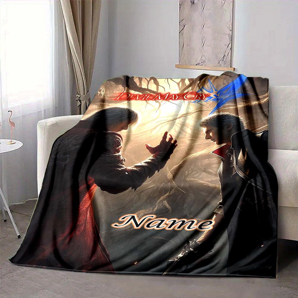 Custom 1pc Devil May Cry Artwork Blanket, Soft And Comfortable Blanket, Casual Warm, Camping Travel Blanket, Birthday Gift Q91232