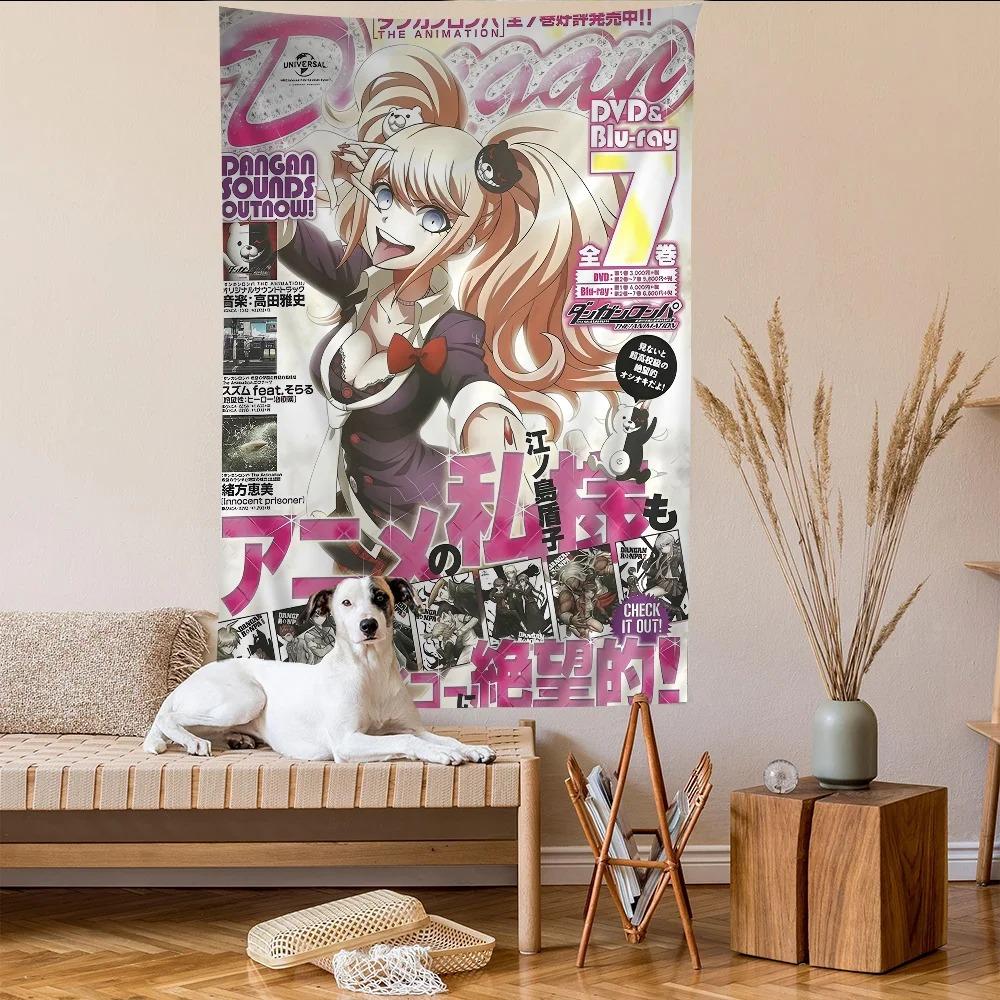 Классический аниме-гобелен Danganronpa с принтом, настенный гобелен для комнаты, домашнее украшение, настенный декор для общежития 74x94cm(29x37in)