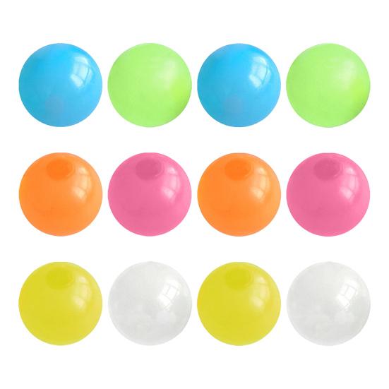 4/8/6/12Pcs Luminous Sticky Ball Glow-in-the-dark Wall Ceiling Sticky Ball TPR Anxiety Relief Stress Ball