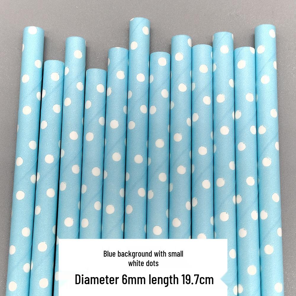 Colorful Polka Dot Biodegradable Paper Straws - Ideal for Juices, Beverages, Desserts & Table Decorations
