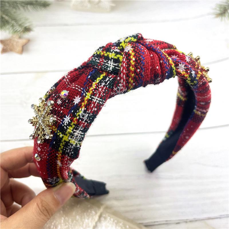 European & American Snowflake Rhinestone Christmas Headband
