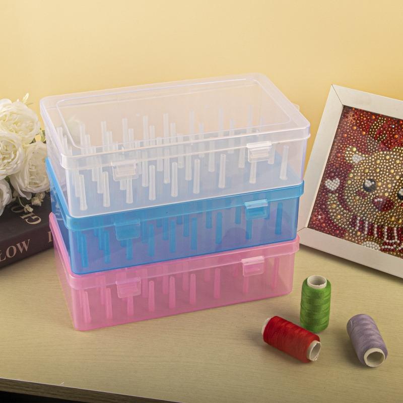 42 Axis Sewing Threads Box Bobbins Storage Case Transparent Needle Spool Organizer Household DIY Sewing Accessories