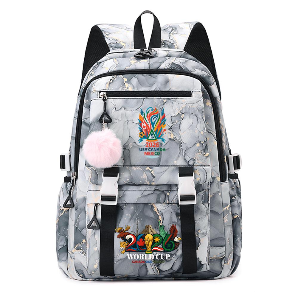 

2026 FIFA World Cup Printed Large Capacity Waterproof Backpack Teenger Student Girl Boy Schoolbag Bookbag Women Large Capacity Travel Bag Mochila