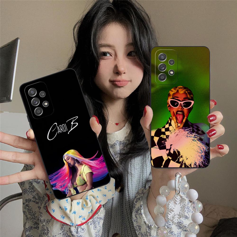 Cardi B Matte TPU Mobile Phone Case for Samsung Galaxy M55 54 42 35 34 33 32 23 22 15 14 13 12 F55 5G Colorful Cover
