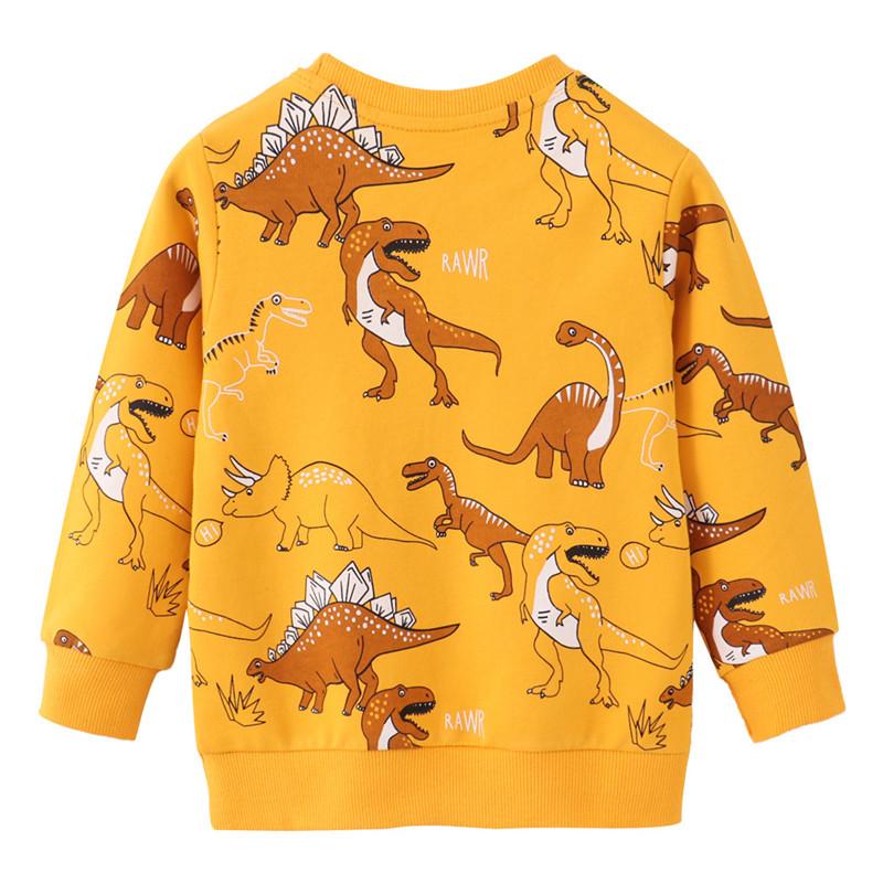 Nieuwe Collectie Herfst Winter Dierenprint Jongens Meisjes Sweatshirts Katoen Dinosaurussen Hoodies Kinder Sportshirt Kind 160