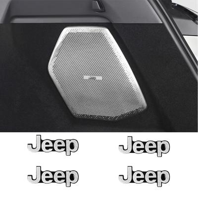 2/4PCS Car Audio Sticker 3D Metal Auto Badge Decal Decoration Accessories For Renegade Wrangler Compass Cherokee JK Rubicon