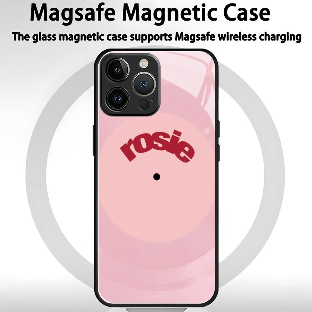 INS R-ROSIES Phone Case For iPhone 17 air 16 e 15 14 13 12 11 Plus Mini Pro Max Glass Magnetic Case