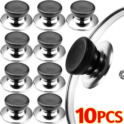 10/1PCS Universal Pan Lid Handle Heat-Resistant Cooking Pan Lid Replacements Stainless Steel Pot Knobs Kitchen Cookware Parts