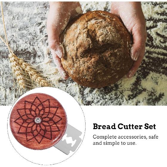 DOITOOL Wooden Bread Lame with 5 Replaceable Razor Blades,Slashing Tool Bread Cutter,BreadSlashing Razor Sour Dough Scoring Tool for Bread Bakers