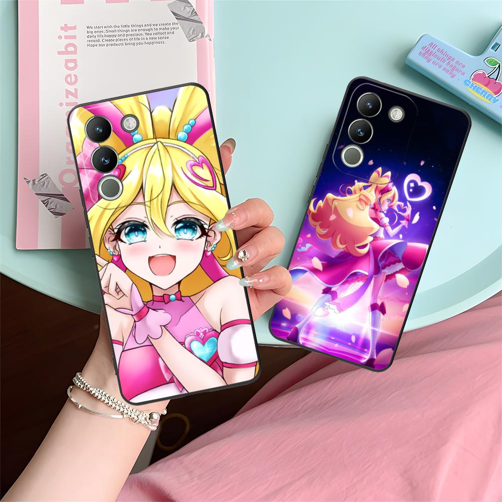 Sakura Uta Cure Idol Matte Mobile Phone Case for VIVO Y77 76 75 74 73 72 58 56 55 51 50 38 36 Y19 Y18 Y03 Y01 5G Colorful Cover