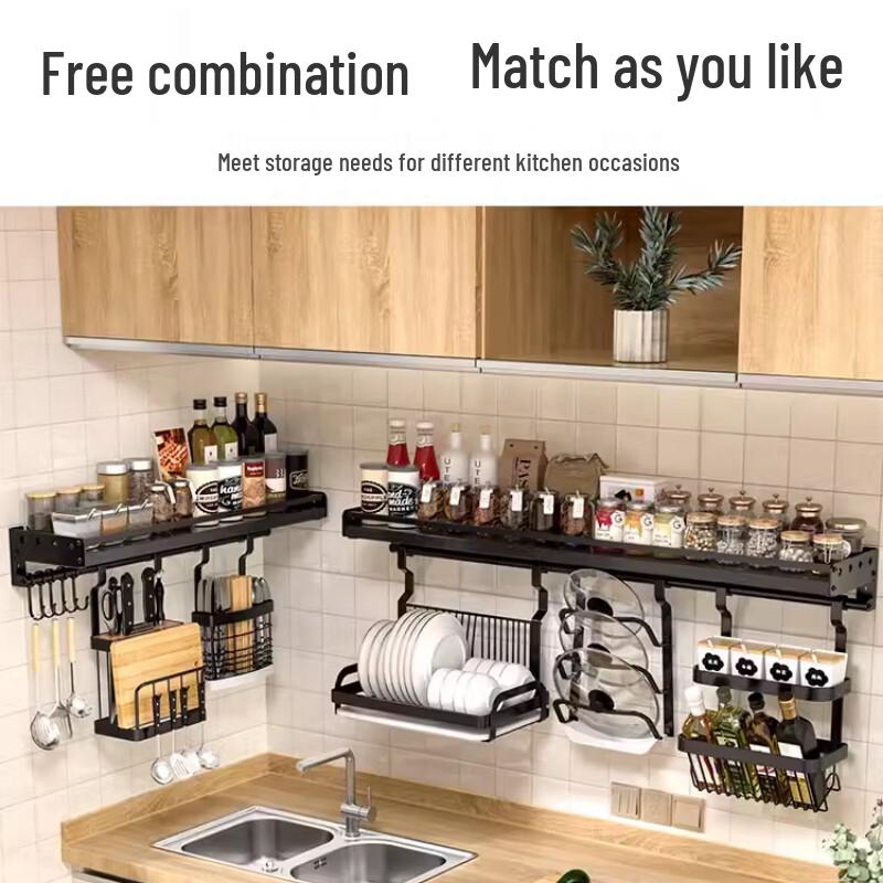 Stainless Steel Wall-Mounted Kitchen Storage Rack