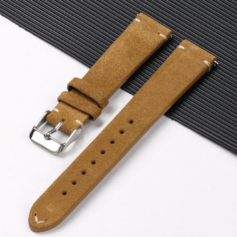 Genuine Suede Leather Watch Strap Quick Release Vintage Watchband 14/16/18mm 20mm 22mm Bracelet for Men Wrist Bands Accessories