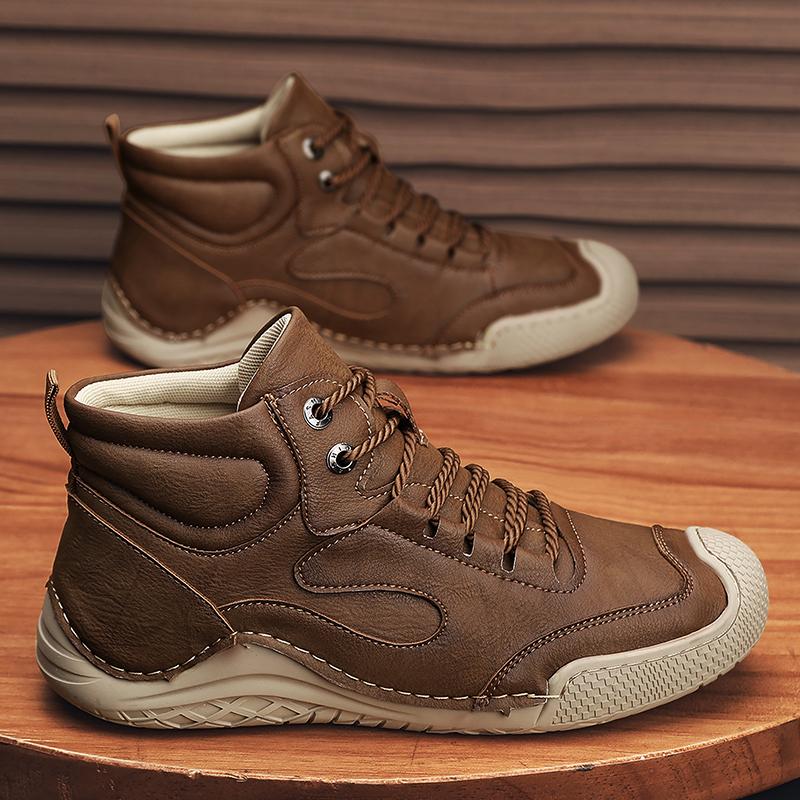 2024 Winter Hot Selling Men's High Top Shoes High-quality Ankle Boots Men's Outdoor Hiking Shoes Warm Plush Training Shoes