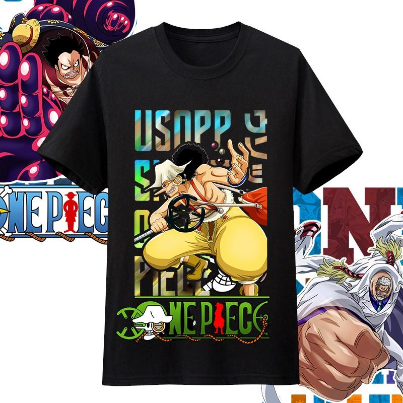 One Piece Anime Character Printing Oversized Cotton Tshirt Men and Women Comfortable Y2K Childrens Clothing Summer Trend Tees