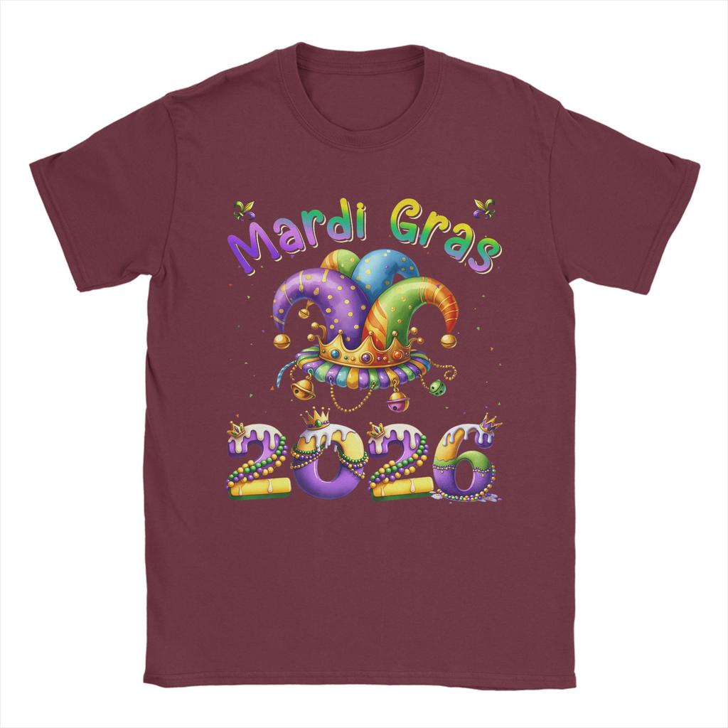 Mardi Gras Jester Unisexs T Shirt Funny Tees Short Sleeve O Neck TShirts Cotton Classic Tops
