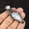 Dendrite Opal Gemstone Copper Wire Wrapped Pendant Designer Jewelry Handmade Pendant Rainbow Moonstone Jewelry Gift For Him Gift For Mother