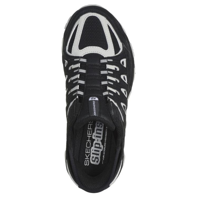 Skechers DLites Scarpe da Corsa Basse Comode Sneakers Donna Nero 180173-BKGY