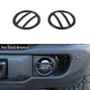 2x Front Fog Light Lamp Cover Trim Guard Accessories For Ford Bronco + Black