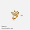 Chenhe jewelry women's high-end sense niche design fashionable non-fading jewelry stainless steel enamel open ring