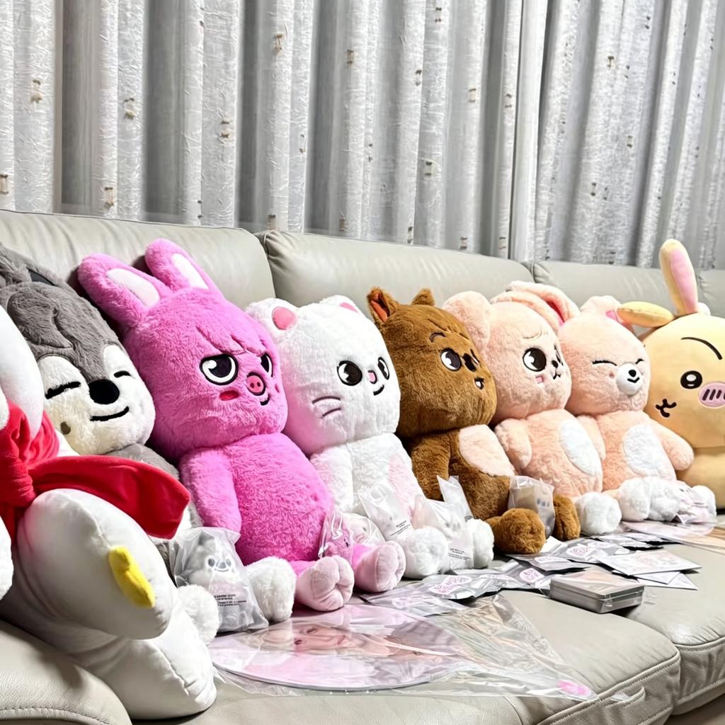 Large Plush Pillow Stray Cute Stuffed Toy, Soft Fluffy Cartoon Plushie for Stray Fans, Birthday Christmas Gift