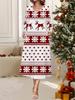 Nuovo Vestito Casual Moda Donna Autunno Inverno 2025 Stampa Fantasia Fiocco di Neve 3D Manica Lunga Scollo a V Linea ad A Vestiti Regalo di Natale
