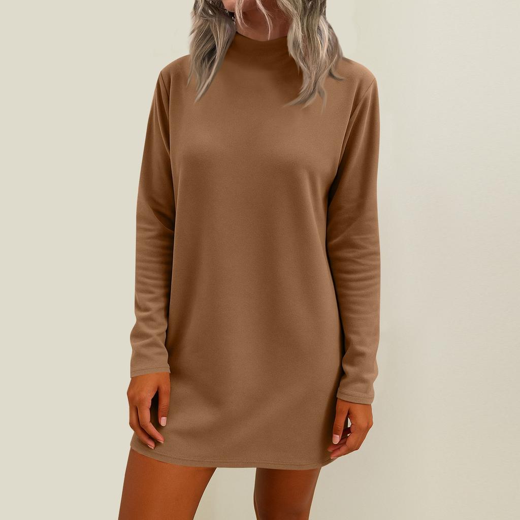 Women's Loose Mid Length Long Sleeved Home Skirt