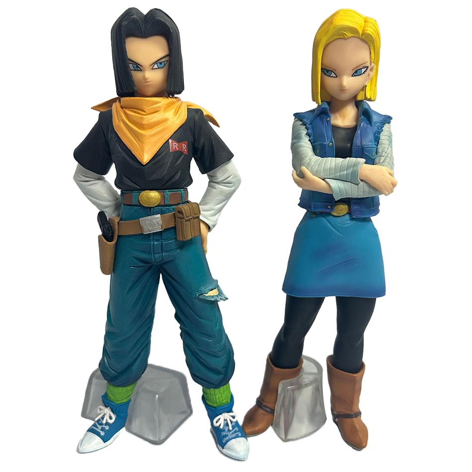 New 23.5CM Anime Android 17 18 Figure Android 18 PVC Action Figures Collection Model Toys for Children Christmas Gift
