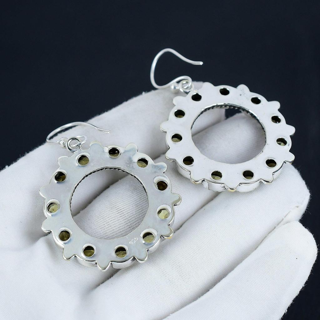 Wunderschöne Citrin Edelstein Ohrringe, 925 Sterling Silber Ohrringe, Handgefertigter Boho Silberschmuck Hängeohrringe, Erntedankgeschenk