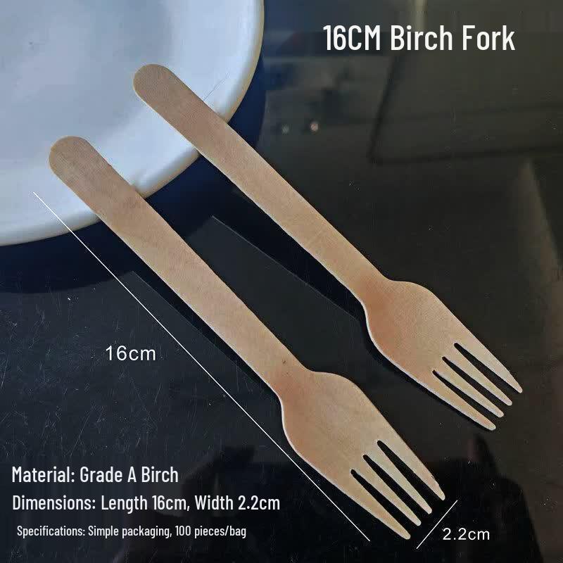ZISIZ Disposable Rice Husk Dessert Spoons