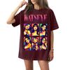 Adult and Kids Casual Letter Print Short Sleeve T-Shirt for Family Matching Everyday Wear