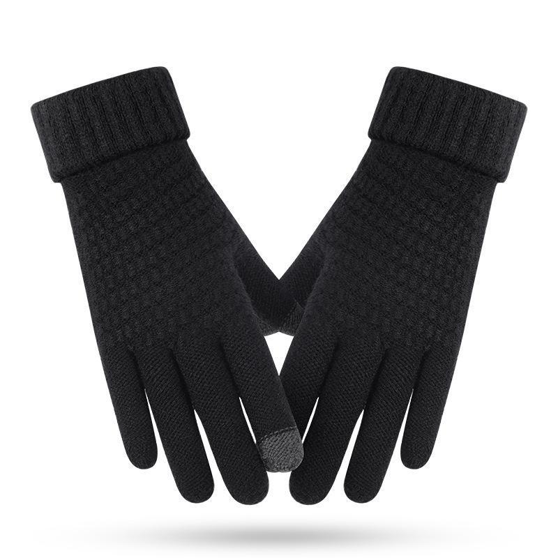 Winter Warme Gestrickte Handschuhe Touchscreen-Handschuhe für Mobiltelefone Winter Dick Warm Erwachsene Handschuhe für Männer Frauen.