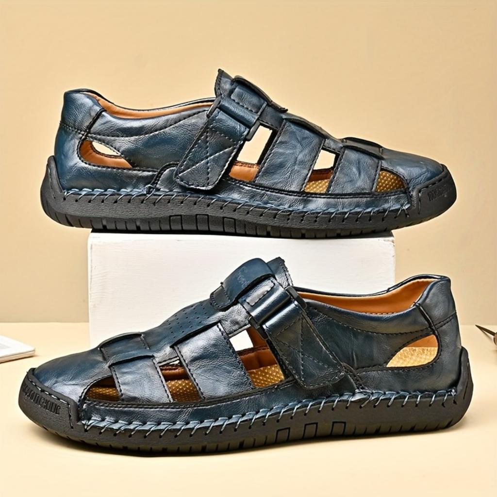 Men's Sports Sandals - Closed Toe Outdoor Fisherman Shoes, Breathable Summer Beach Loafers Non-Slip