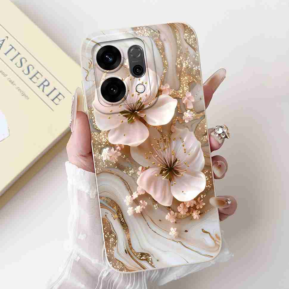 For Oppo Reno14 5G PLA110 Case Cute Rabbit Sunflower Soft Silicon Cover For Oppo Reno 14 CPH2737 6.59" Protective Cases Coque