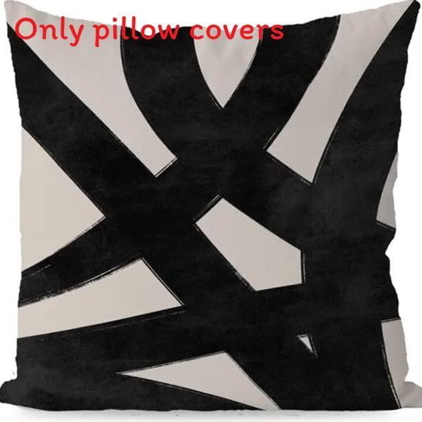 Linen Abstract Geometric Pillow Cover Modern Home Decor For Living Room Office