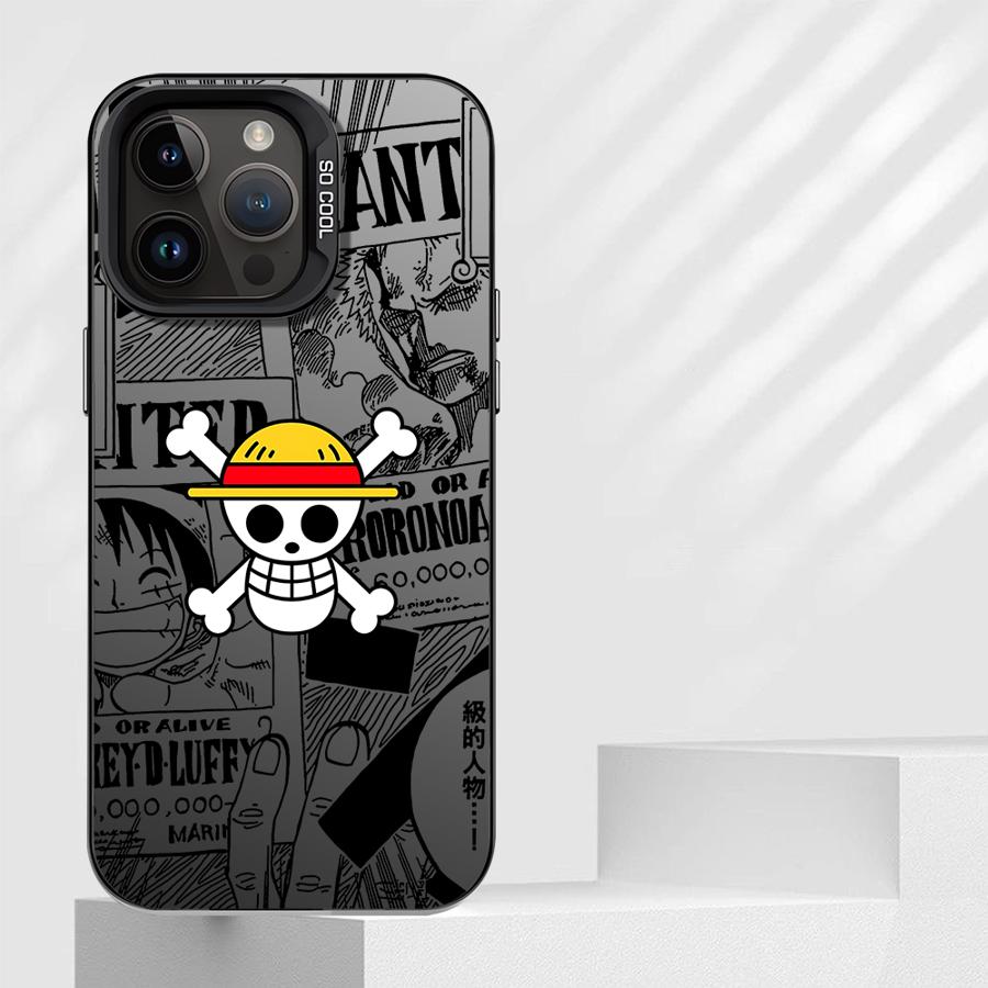 

Мягкий чехол для iPhone 11 12 13 Pro Max 14 15 16 Plus 16e One Piece Логотип Кости iPhone 14 Pro