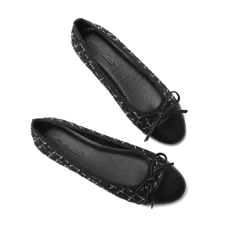 Fashion Women Shoes Slip on Flat Loafers for Bow Ballet Flats Women Moccasins Casual Zapatos Mujer Flat Shoes Women Walking Shoes2024